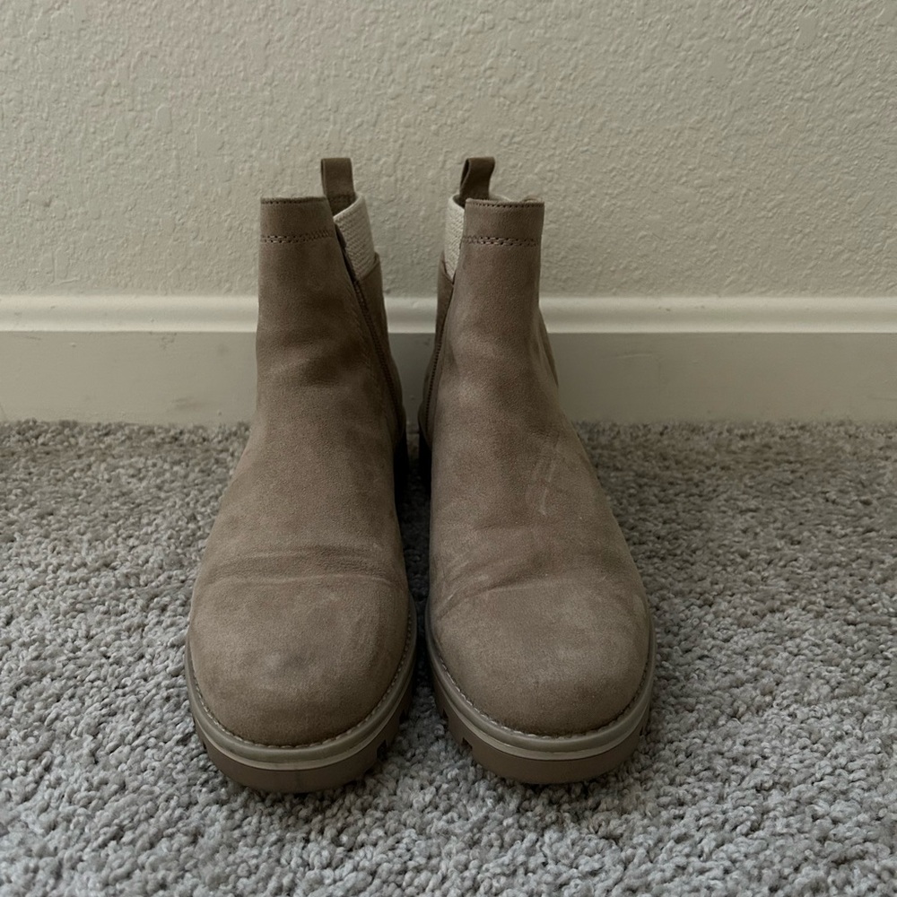 Sole Society Taupe Suede Boots